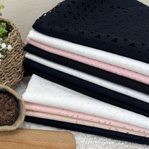 604 탐나요 펀칭 디자인 원단 4종, 패치크림화이트, 1개