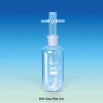 조인트 가스 세척병 투명 유리바틀 29/32 With Glass Filter Disc, 500ml