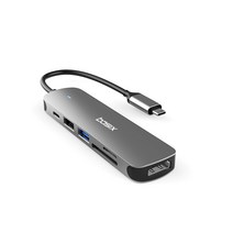 베이식스 BX6H C타입 6 in 1멀티허브 충전 USB 허브 HDMI 서피스 맥북 스마트폰 외장 모니터 출력, BX6H 멀티허브