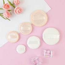 순면 가루 파우더 팩트 퍼프 애끼 미니 대형 루스 노세범 분첩, 기본형, M, 1개, 기본형  화이트