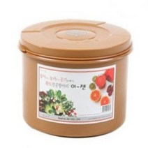 이젠 누름독 황토 진공항아리 누름통 원형 밀폐용기 김치통 5L-45L, 1개, 5L