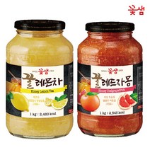 꽃샘 꿀레몬차 1KG + 꿀 레드자몽차 1KG (2KG) 액상차 과일청원산지: 상세설명참조