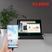 클라인즈 포터블 14모니터 35.5cm 휴대용 미니 서브 보조 차량용 덱스, 터치가능