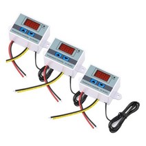 ABHU 디지털 온도 컨트롤러 XH-W3001 110-220V 모듈 프로그래밍 가능 마이너스 50-110 도 난방 냉각 조절기, YELLOW