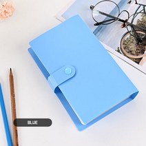 달러북 화폐 수집 스크랩북 지폐 옛날 케이스 보관 100 지폐 컬렉션 50 화이트 이너 리프 루즈 PU 커버 앨, 01 파란