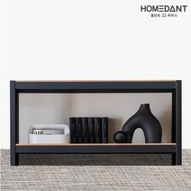 다용도 조립식 철제 수납선반 W1100 x D700 x H600 x 2단, 블랙