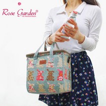 국산 로즈가든 보온 보냉 가방 3종 도시락 쿨러백 파우치 아이스박스 예쁜창고 캠핑 여행, 바니블루S소