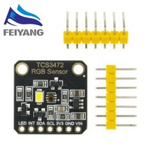 TCS34725 저전력 IR 차단 필터 RGB 라이트 컬러 센서 인식 Diy 키트 arduino용 전자 PCB 보드 프로그래밍 가능 전자 부품 액세서리 소스, Black Square