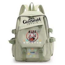 Genshin Impact 여성용 남성용 백팩 Satchel 학생 캐주얼 노트북 백팩, 30