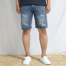 남자 찢청반바지 구제데님팬츠 여름청반바지 중청 28부터 36사이즈까지