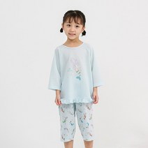 삐삐롱 루씨 시어스킨 자카드 7부 상하세트