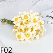 인테리어 조화 6 개몫 수선화 꽃 꽃다발 실내 가구 테이블 장식 꽃 결혼식 장면 촬영, f02