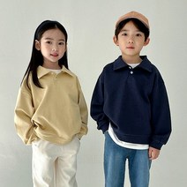 주니어 키즈맨투맨 여아 남아 유아 아동 초등 학생 봄 카라 티셔츠