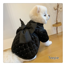 티피/Teepie 가을 겨울 반려견용 면솜 패딩옷, 블랙
