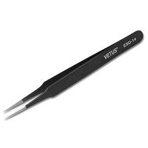 VETUS 정품 ESD-14 정밀핀셋 (정전기방지 프라모델 네일아트 이미용 다목적핀셋) 전문가용
