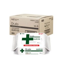닥터아토 손소독티슈 휴대용 20매x36개 제균 항균 99.9 살균소독 손세정물티슈, 02.크리넥스 안심물티슈 60매(캡)x24개