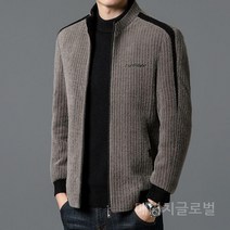 중년 남성 캐주얼 모직 자켓 울 쇼트 코트 스탠드 칼라 배색 재킷 40대 50대 아빠