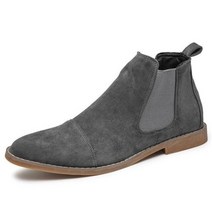 승마복 패션 옐로우 첼시 부츠 남성 편안한 드레스 부츠 남성 저렴한 남자 스웨이드 신발 Zapatos Hombre Casual224