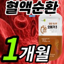 혈행 혈액 순환 개선 오메가3 식 약 처 gmp 인증 epa dha 이피에이 디에이치에이 직장인 노인 어르신 시니어 오메가3리 오에가3 오메가 쓰리 스리 오매가3 오케가3 영양제, 1개월 분, 1000mgX30캡슐