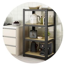 철제 조립이 쉬운 스틸 4단 선반(블랙) 60x40x118cm 진열대