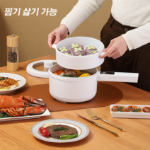 캠핑 여행용 라면 포트 스마트 긴 핸들 전기 냄비 다기능 기숙사용 긴 핸들 전기솥 1.6L, 스마트 버전 단일 레이어, 20cm