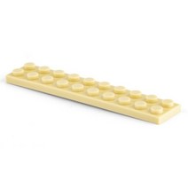 10Pcs 작은 입자 3832 2x10 플레이트 빌딩 블록 플랫 DIY 부품 Buildmoc 호환 어셈블리 크리 에이 티브 선물 완구, Apricot yellow