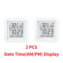 자동 온도조절기 난방조절기 와이파이 온도 앰프 스마트 홈용 습도 센서 온도계 습도계, 오전-오후 2시