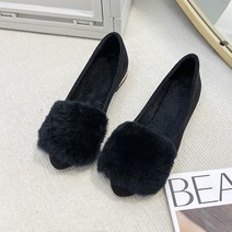 메르나뛰 쿠션 털기모 여성 발편한 플랫 단화 2cm ME722
