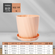 플라스틱화분 베란다 텃밭 인테리어 라운드 소형, 3 특대, 플라스틱, C