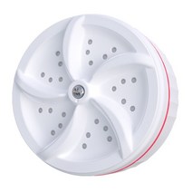 돈세는기계 휴대용 미니 초음파 터보 세탁기 여행용 공기 방울 회전식, 01 white, 한개옵션1