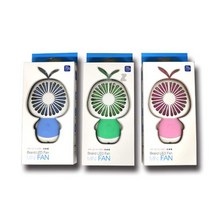 선풍기 미니 휴대용 손선풍기 탁상용 LED 새싹, 하늘