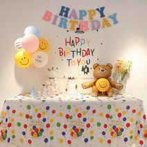 생일파티 식탁보 어린이집 유치원 생파 테이블보(137x274cm), 1개, 1개