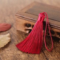 더치커피 메이커 2/5pcs 8cm 짧은 술 스파이크 폴리 에스터 실크 작은 북마크 키 체인 tassels DIY 바느질, 17 wine red_01 8cm  2pcs