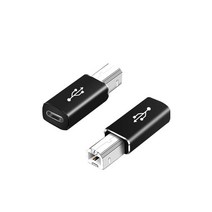 비트메이커 작곡 편곡용 디제잉USB 유형 C 여성 B 남성 어댑터 스캐너 프린터 변환기 데이터 전송 미디 컨, 03 Straight Black
