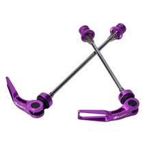 자전거 MTB 산악 자전거 BMX 도로 자전거 용 전면 및 후면 퀵 릴리스 레버 세트 교체 유니버설, 보라, 강철
