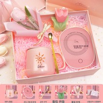 생일선물 베프실용 크리스마스 신정 가습기 겨울 스카프 들러리, 보온컵+컵받침+튤립캔들+튤립카드+선물세트, 하나