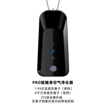 휴대용 음이온 공기 청정기 사무실 간접흡연 냄새 포름알데히드 제거 소독, 블랙 프로