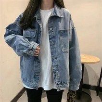여성 오버핏 데님자켓