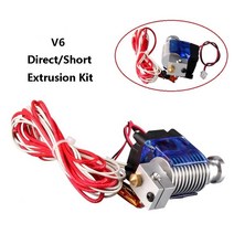 킹룬 KINGROON-V6 J-헤드 핫 엔드 보든 압출기 풀 세트 팬 12V 히터 PTFE 튜브 1.75mm 3mm 원격 3D 프린터 부품, [02] V6 12V 30mm 04mm, [03] Short Extrusion Kit