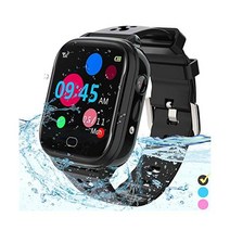 LULU 룰루DDM 키즈 Smart Watch PhOne - IP67 Waterproof Smartwatch, Black