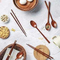한샘 천연옻칠 장미목 수저세트 모음 (8종/택1), E_투톤 간식스푼2P세트(E)