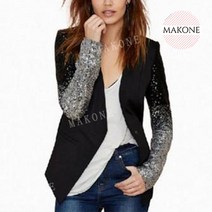 Makone 상표등록 무대용 스팽글 자켓 스팽클 정장상의