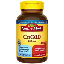 Nature 메이드 CoQ10 200mg 심장 건강 지원을 위한 식이 보충제 소프트젤 80개 80일 분량