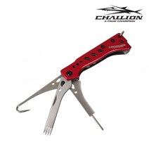 챌리온 멀티 에깅 툴 CP-15 이카시메 칼 갸프 바늘교정, 레드