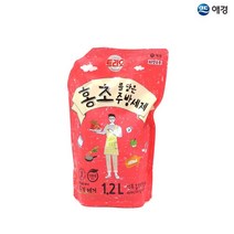 석류홍초 야채 과일 세정 주방세제 1.2L 봉지형 리필 5개입 1세트, 1개