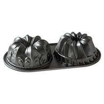 Nordic Ware 번트 듀엣팬 5컵 그라파이트 (84024) 165056, Duet