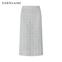 [샤트렌] 트위트 롱 체크 스커트