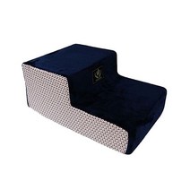 북유럽밸런스 삼각형 2단 네이비 강아지 침대 계단 애견계단 쿠션계단 486245EA, 본상품선택