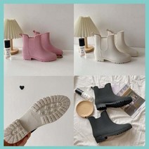 여성 미들 발목 레인부츠 여자 패션 장화 비올때 장마신발 숏 부츠 여성장화 낚시 장마철신발