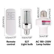 소독 UVC 램프 E27 40W LED 자외선 UV 살균기 살균 전구 AC85-260V, 02 bulb and remote